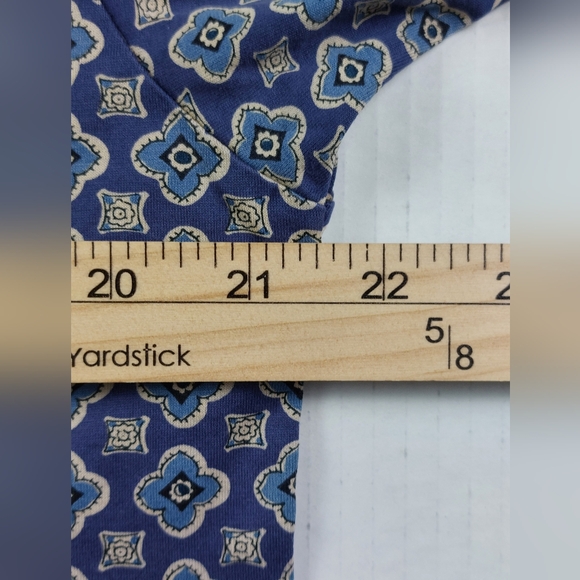 Vintage Polo Ralph Lauren Shirt Mens Large Purple Blue Floral 1/4 Button Collar - Picture 4 of 6